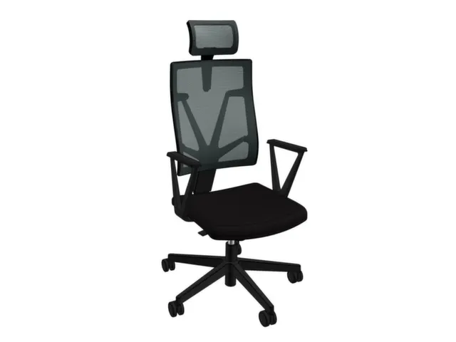 Bureaustoel,Synchroonmech.,M. Armleuningen,M. Hoofdsteun