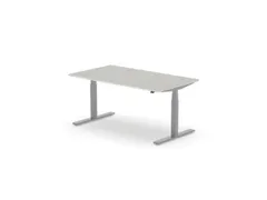 Elektrisch ihv bureau,HxBxD 650-1310x1600x900mm,blad lichtgrijs