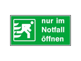 Vluchtroute-combinatiebord,alleen in noodgevallen openen,PVC - 1