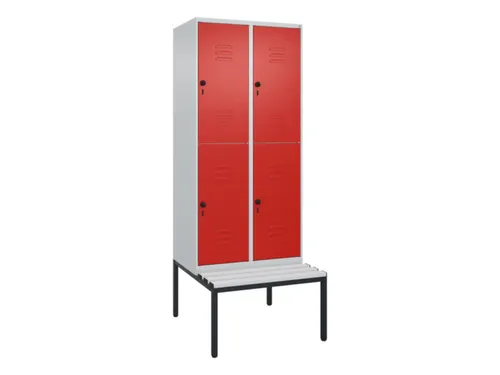 Dubbeldekse dekenkist,HxBxD 2120x800x815mm,2x2vak.,vak B 400mm