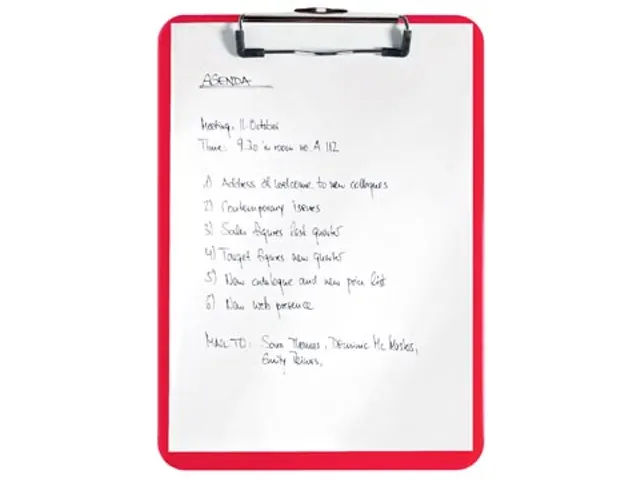 WOW klemplaat, ft A4, rood