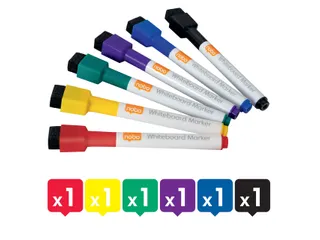 Nobo droog uitwisbare mini markers assorti - 3