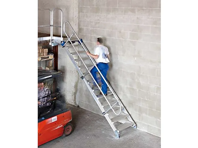 escalier mobile,estrade H 1,25m,5marches,marches l 1000mm,alu