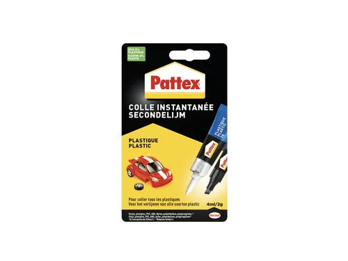 Secondenlijm Pattex all plastic tube 2 gram op blister