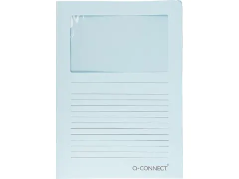 L-Map Met Venster A4 120 Grams 100 stuks Lichtblauw