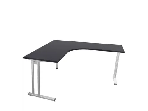 bureau in vrije vorm,HxBxD 740x1600x1600mm,vrije vorm,CC-zwart