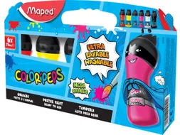 Color'Peps plakkaatverf, 6 flacons van 75 ml
