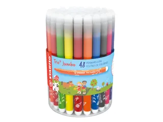 Viltstift STABILO Trio Jumbo 380 48 stuks assorti - 6