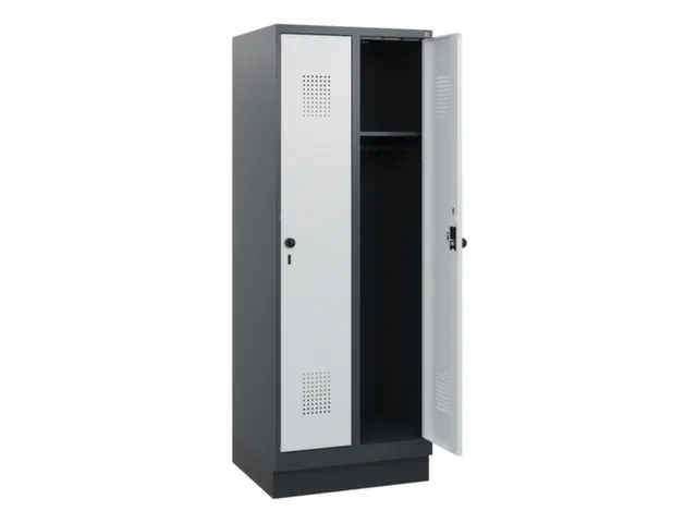 schoollocker,HxBxD 1630x600x500mm,2vak,vak B 300mm,draaigrendel,sokkel