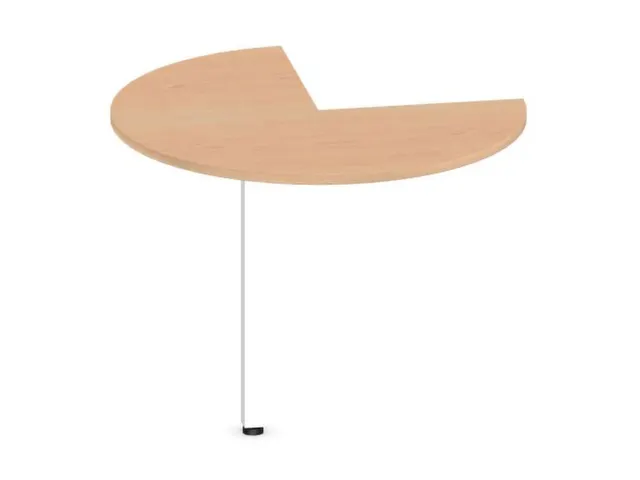 aanbouwtafel,i.h.v.,HxØ 720-840x1000mm,driekwartrond,NE-esdoorn