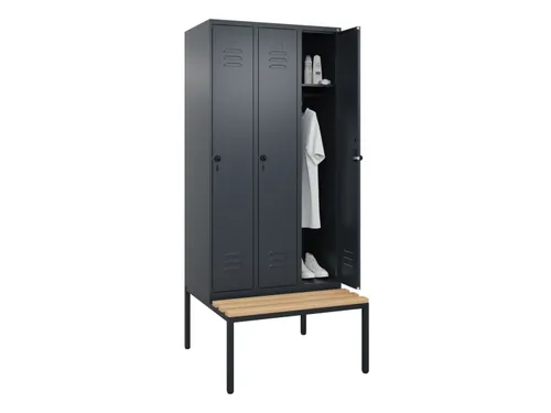 Dekenkist Classic+ 3 vakken 30cm 212x90x81.5cm Antracietgrijs