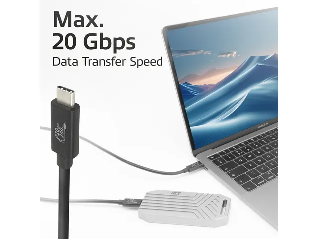 Kabel ACT USB-C 4.0 20Gbps Thunderbolt 3 2m