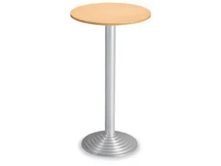 Statafel Gietijzeren 110cm Blad Beuk Ø 60cm Aluminiumkleurig - 1