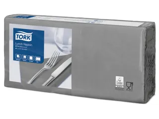 Lunch Servetten Grijs 2-laags 33x33cm 1/4 vouw doos 10x200 stuks - 1