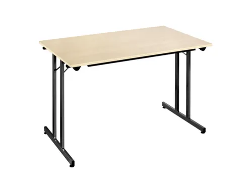 Klaptafel Vrijstaand 120x60 Cm Onderstel Zwart Blad Esdoorn