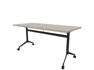 klaptafel,HxBxD 750x1600x700mm,hoekig,T-voet donkergrijs,ovale buis - 1