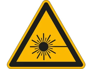 Waarschuwingsbord,V. Binnen/Buiten,Waarschuwing: Laserstraal,Aluminium - 1