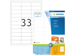 HERMA 4613 Premium etiketten A4 66x25,4mm Wit 6600 stuks