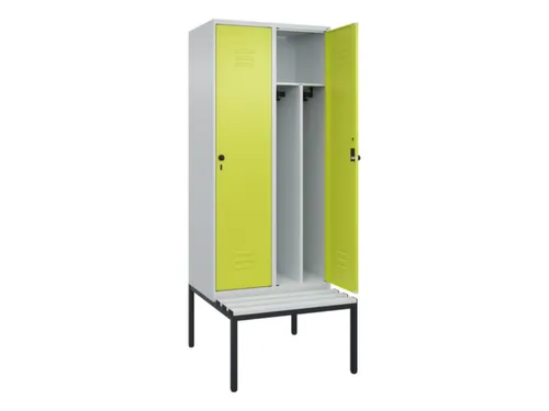 locker voor scheiding van kleding,HxBxD 2120x800x815mm,2vak
