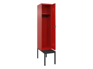 locker met bank,HxBxD 2120x400x815mm,1vak,vak B 400mm,draaigrendel - 1