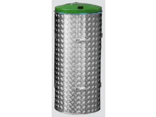 Afvalverzamelaar 120 Liter Rvs/Aluminium Traanplaat Ral6011 - 1