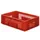 Euronorm Stapelkrat 175x600x400mm 31l Opengewerkt/Bodem Gesl. Rood