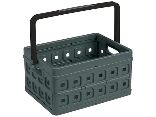 #*Square vouwkrat met extra handgreep 24L zwart/anthr44 x 31,5 x 21 cm