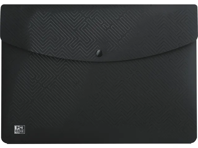 Urban documentenmap met drukknopsluiting A4 PP zwart