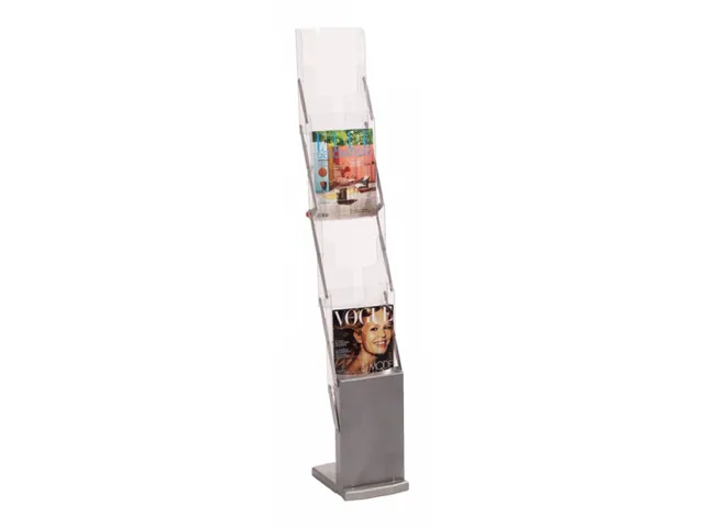 Brochurehouder Deluxe A4 Transparant opvouwbaar