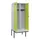 locker met bank,voor scheiding van kleding,HxBxD 2120x800x815mm,2vak