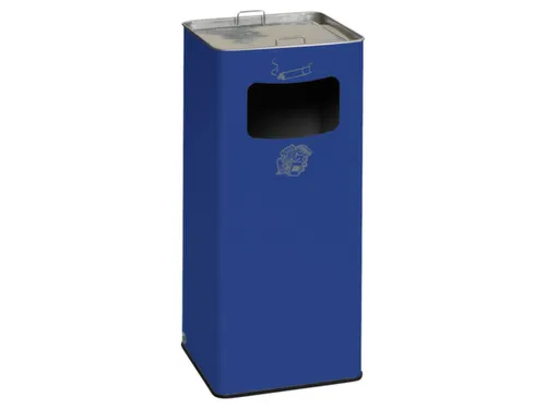 Combi-asbak Hxbxd 700X320X320Mm Vierkant Blauw