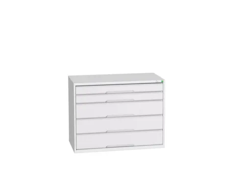 ladekast HxBxD 800x1050x550mm 5laden romp RAL7035 front RAL7035