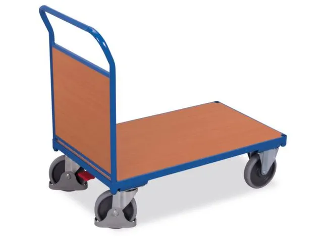 Platformwagen 500kg Laadvlak 1230x800mm 1 Kopwand Ral 5010 Beuken