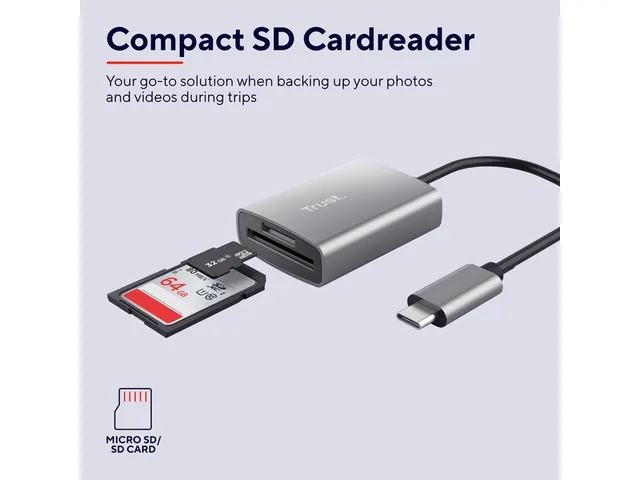 Kaartlezer micro SD Trust Dalyx USB-C