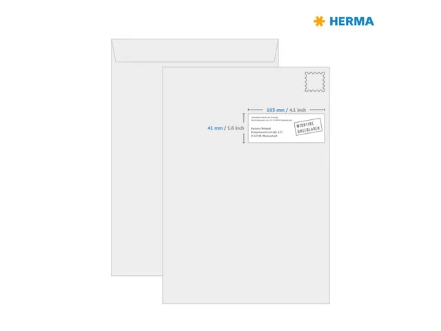 Etiquette HERMA Premium 4475 105x41mm blanc 1400 pièces
