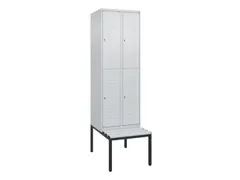 armoire vestiaire avec banc à deux niveaux HxlxP 2120x600x815mm