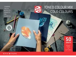 gekleurd tekenpapier, koude kleuren, ft A3 180g