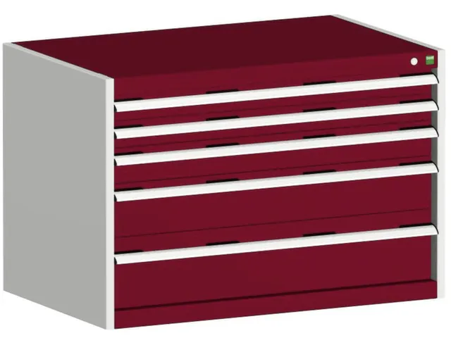 ladekast HxBxD 700x1050x750mm 5laden romp RAL7035 front RAL3004