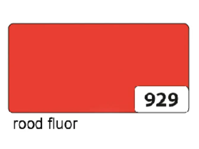 Etalagekarton Folia 48x68 cm 400gr Nr 929 Fluor Rood