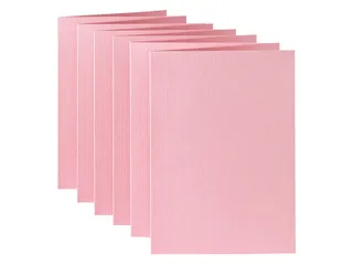 Correspondentiekaart Papicolor dubbel 105x148mm babyroze pak à 6 st - 2