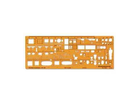Sjabloon Standardgraph sanitaire installaties, 1:50