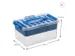 Q-line opbergbox 6L met bakje transparant blauw - 30x20x14,5cm