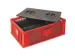 Euronorm-stapelbak,m. isoleerbox,HxLxB 240x600x400mm,20l,PE,rood