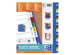 Tabbladen Oxford A4+ 11-gaats 1-31 PP kleur