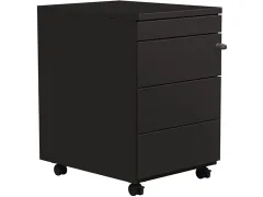 Caisson mobile, 3 tiroirs + tirette plumier, anthracite