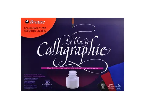 Kalligrafie blok -3 kleuren 30bl 125g A4