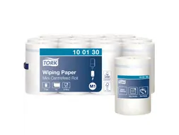 Poetspapier Tork Wiping mini rol M1 1 laags centerfeed wit 100130