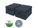 Leitz Stoffen opbergdoos met deksel Grijs 38x28,5x20cm 2 stuks