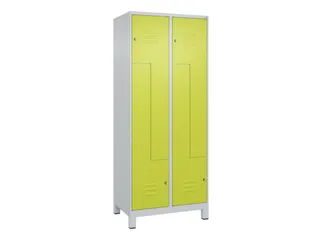 Z-garderobekast,HxBxD 1950x800x500mm,vak B 200/400mm,cil.-slot,voeten - 1