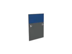 baliepaneel bureau aanbouw links MS-donkergrijs BN6016-blauw 800mm